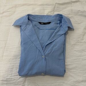 Zara Blue Button Down Shirt